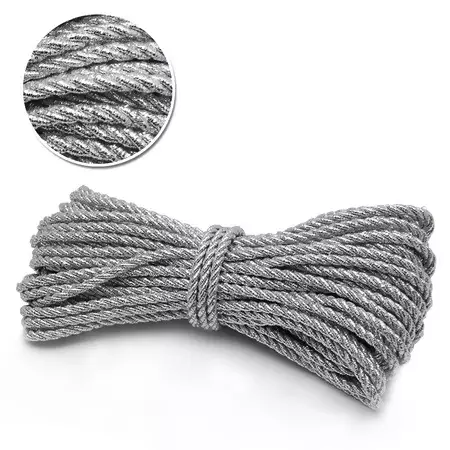 Cordão São Francisco Metalizado São José Ref.01/10 com 10mts Cor-22 Prata