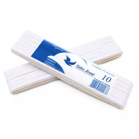 Elástico Chato Pigeon São José Nº10 Branco 6mm com 10 metros