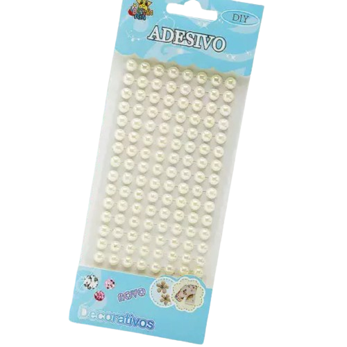 Cartela Adesiva Pérola 120 Pçs 8mm