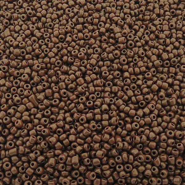 Miçanga Marrom de Vidro Segunda Linha 100g