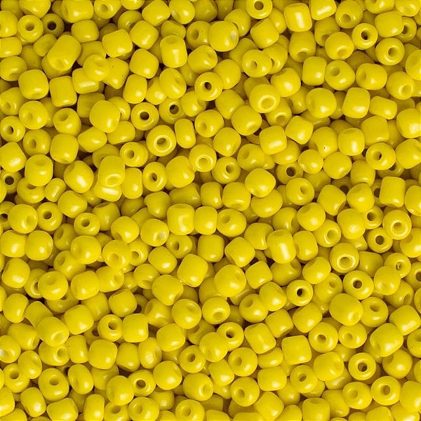 Miçanga Fosca de Vidro Segunda Linha 100g Cor Amarelo
