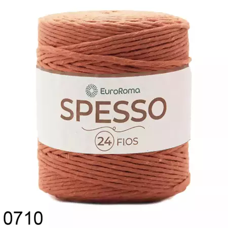 Barbante EuroRoma Spesso 1kg – 24 fios cor 710 Telha
