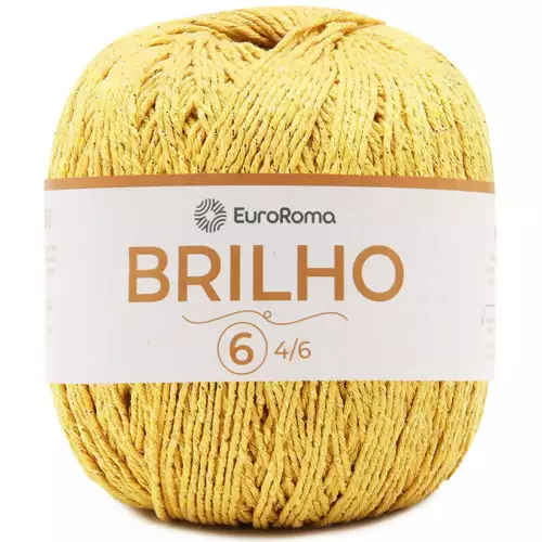 Barbante EuroRoma Brilho Ouro n°6 400g Cor- 450 Ouro