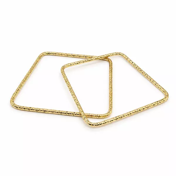 Alça de Bolsa Trapézio Dourado 9,5cm x 9,5cm 2 unidades RO.155034