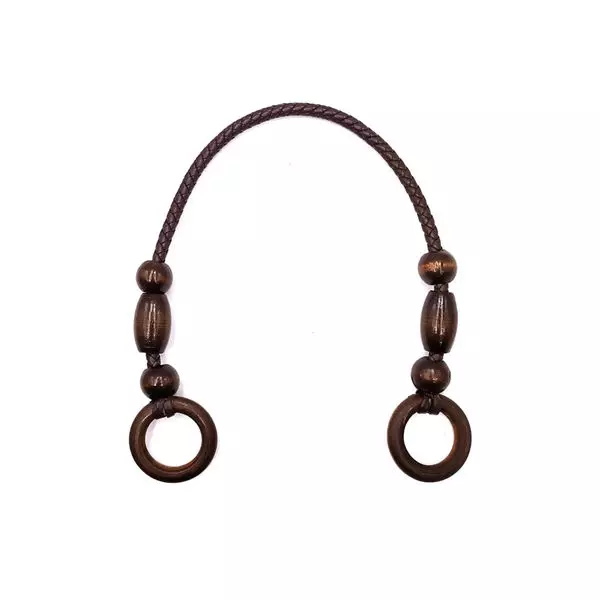 Kit 2 Alças de Bolsa Madeira Cor Marrom Café 46cm RO.151583