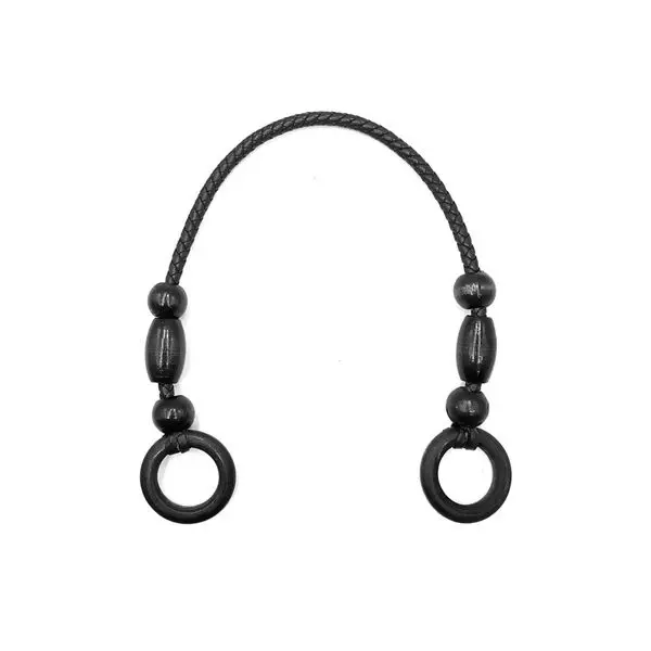 Kit 2 Alças de Bolsa Madeira Cor Preto 46cm RO.151583