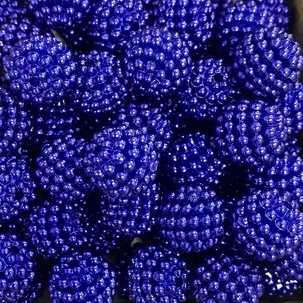 Perola Craquelada Passante 10mm Abs com 50g Cor 134-Azul Royal