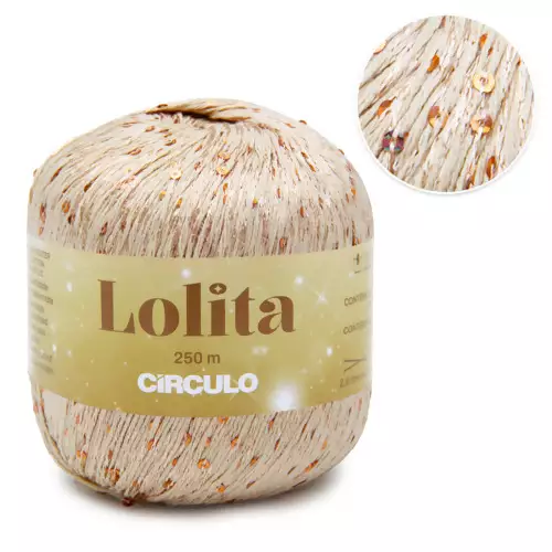 Fio Lolita Círculo 250m 100g Cor 7683-Champanhe