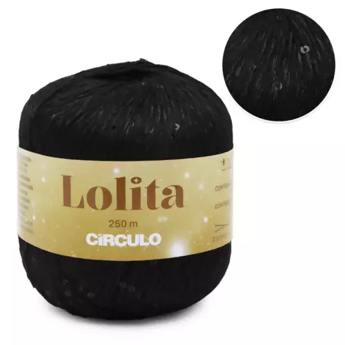 Fio Lolita Circulo 250m 100g Cor 8990-Preto