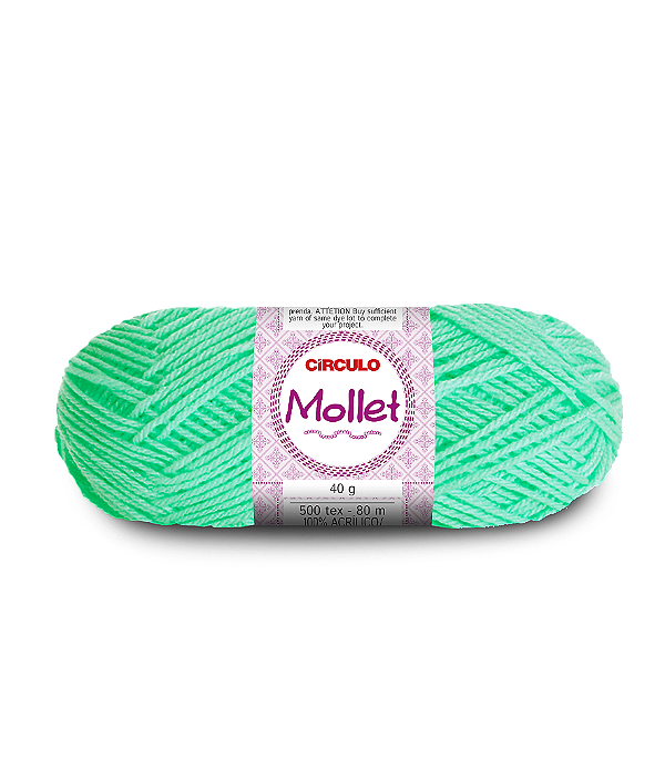 Lã Mollet Circulo 40gr Cor-5743- Neon Mint
