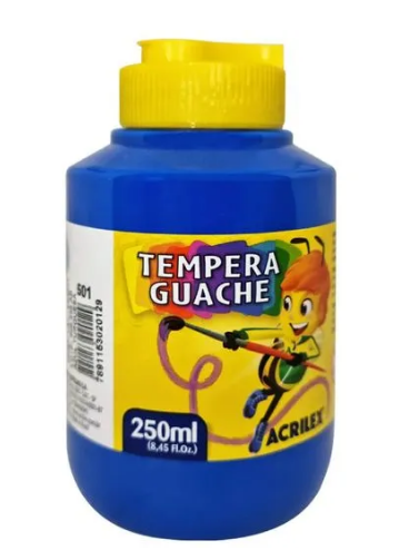 Tempera Guache Cor-501 Azul Turquesa 250ml