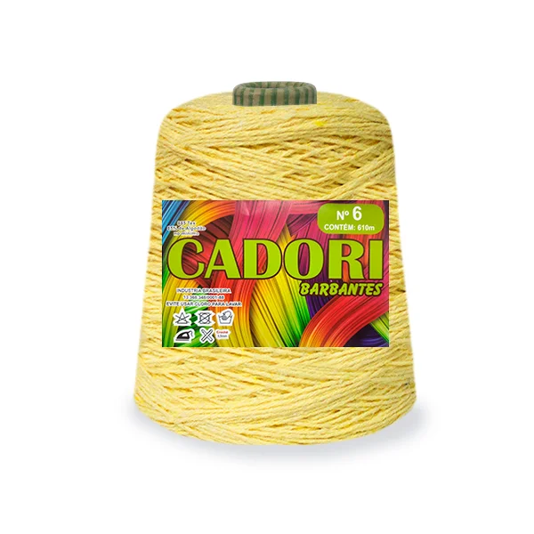 Barbante Cadori N.06 600g Cor-715-Amarelo Claro