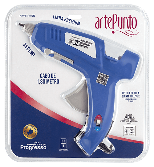 Pistola De Cola Quente Full Size - artePunto Cor Azul