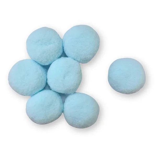 Pompom Solto 10mm-Cor Azul Candy-Com 100 unidades