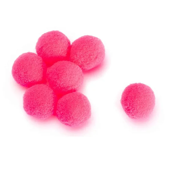 Pompom Solto 10mm-Cor-24 Pink Neon-Com 100 unidades