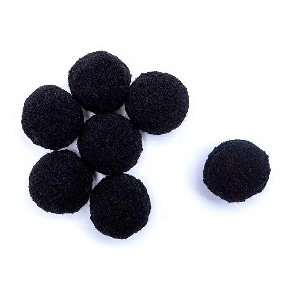Pompom Solto 6mm-Cor-19 Preto-Com 200 unidades