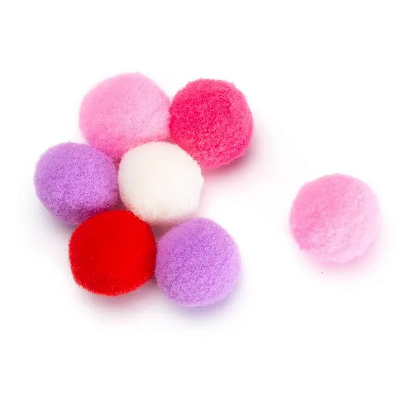 Pompom Solto 6mm-Cor-Mix 2-Com 200 unidades