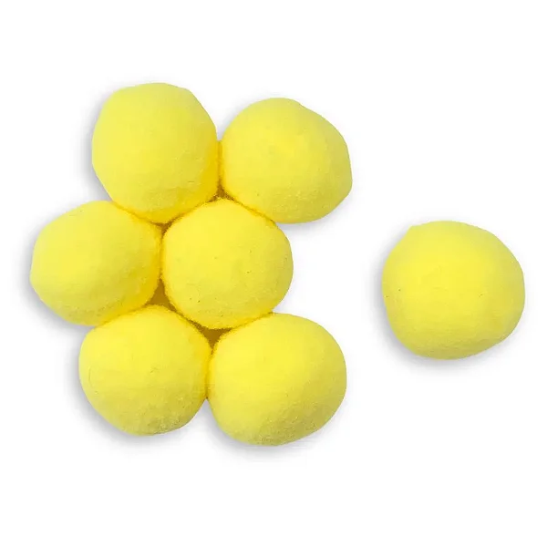 Pompom Solto 6mm-Cor Amarelo Candy-Com 200 unidades