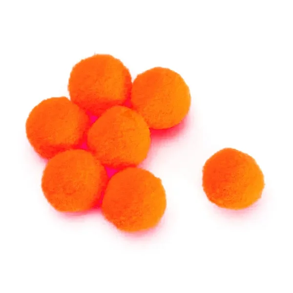 Pompom Solto 6mm-Cor-Laranja Neon Com 200 unidades