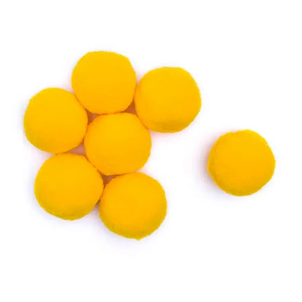 Pompom Solto 6mm-Cor Amarelo Ouro-Com 200 unidades