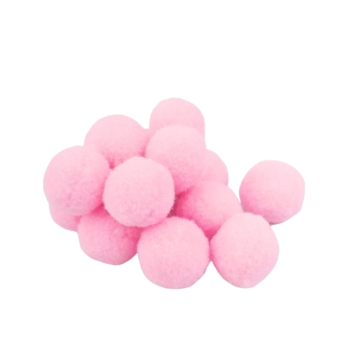 Pompom Solto 20mm-Cor 132 Rosa Claro-Com 100 unidades