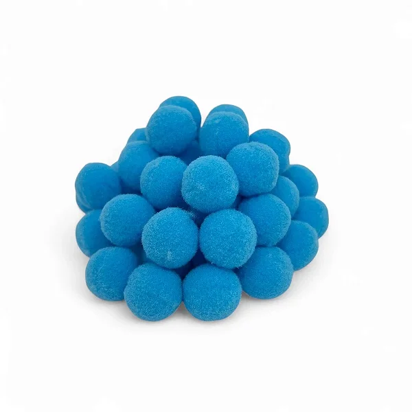 Pompom Solto 20mm-Cor 199 Azul Turquesa-Com 100 unidades