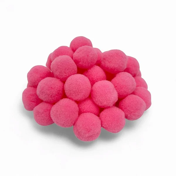Pompom Solto 20mm-Cor 312 Rosa Escuro-Com 100 unidades