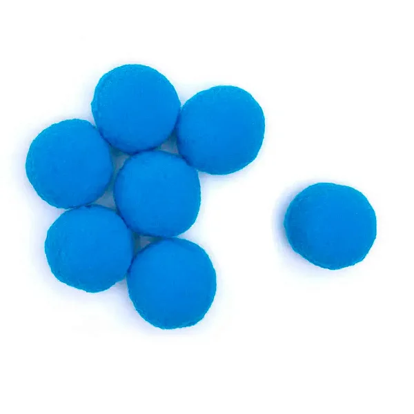 Pompom Solto 14mm-Cor-199-Azul Turquesa Com 100 unidades