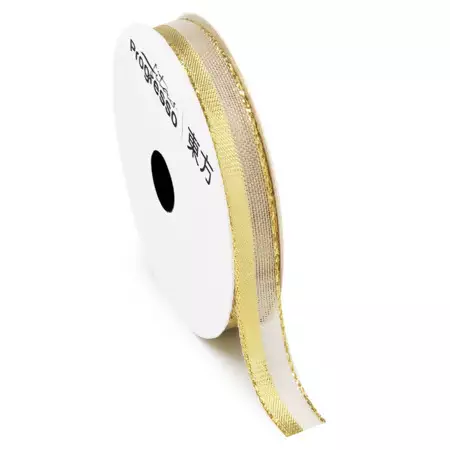 Fita Metalizada Progresso M010 - 11 mm 10mts Cor-203 Ouro