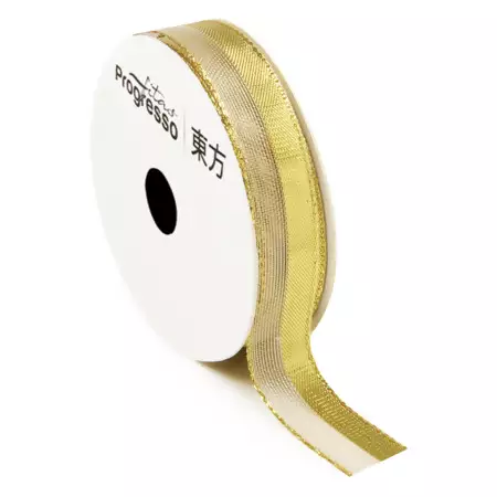 Fita Metalizada Progresso M010 - 15 mm 10mts Cor-203 Ouro