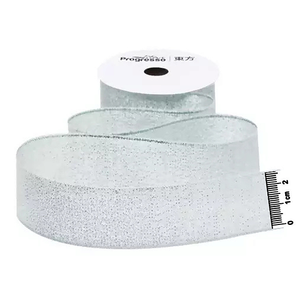 Fita Metalizada Progresso M015 25mm 10m Cor-218 Prata