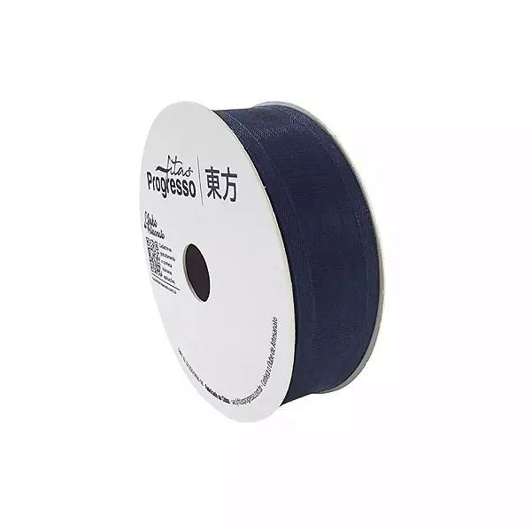 Fita de Voal com Borda Acetinada ZC 003 Progresso 15mm Cor 219 Preto