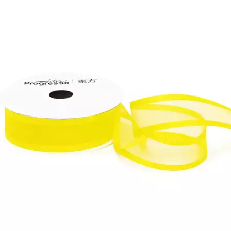 Fita de Voal VCE 005 Progresso 22mm Cor 763 Amarelo Gema