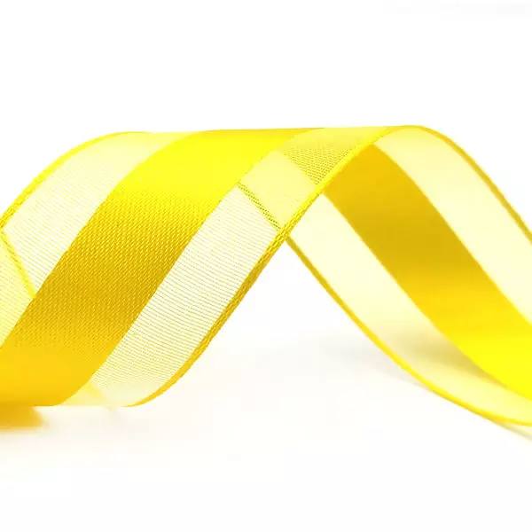 Fita de Voal VCE 009 Progresso 38mm Cor 763 Amarelo Gema