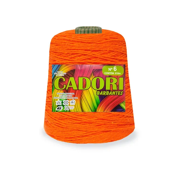 Barbante Cadori N.06 600g Cor-815 Laranja Neon