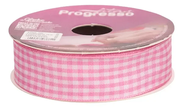 Fita Xadrez Progresso XT005 22mm com 10mts 240 Rosa