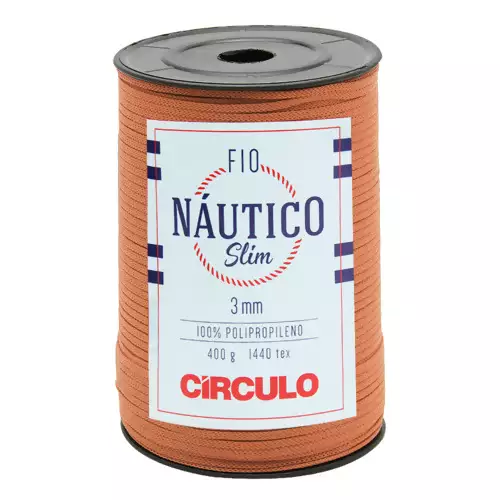 Fio Náutico Slim 3 mm Circulo 400g Cor-7529 Terracota