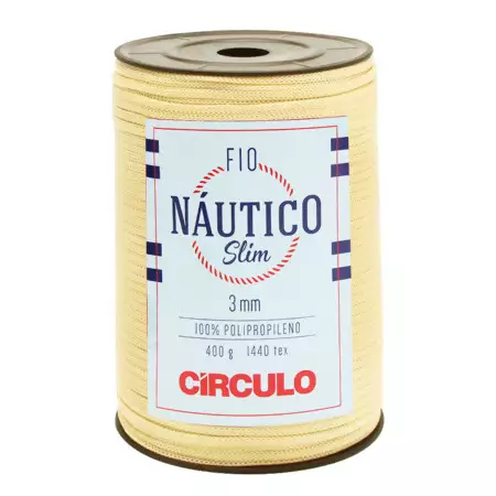 Fio Náutico Slim 3 mm Circulo 400g Cor-7684 Porcelana