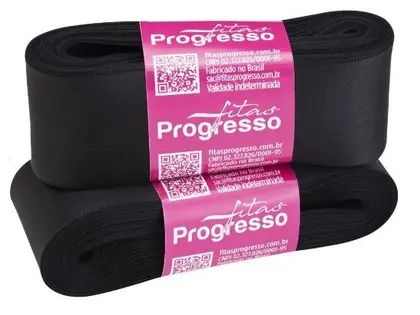Fita de Cetim CF009 38 mm- Cor 219 Preto c/ 10metros