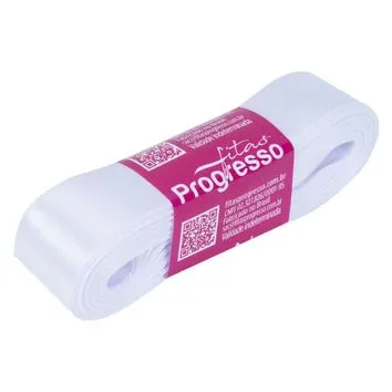 Fita de Cetim CF005 22 mm- Cor 201 Branco c/ 10metros