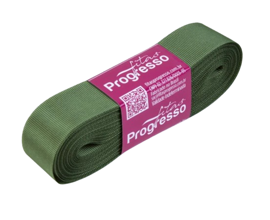 Fita De Gorgurão GP005 22mm Cor-249 Verde Militar c/ 10metros