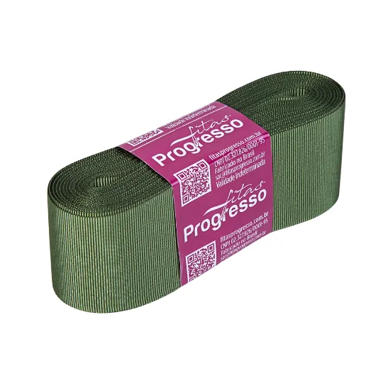 Fita De Gorgurão GP009 38mm Cor-249 Verde Militar c/ 10metros
