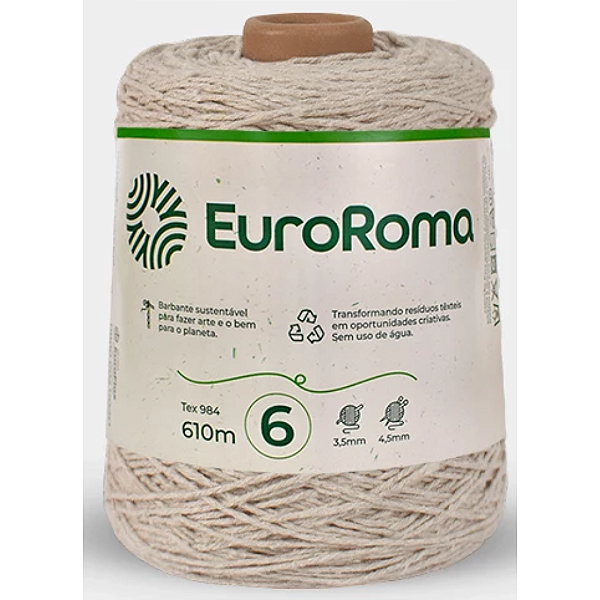 Barbante EuroRoma N°6 Cor 305 - Nude 610m