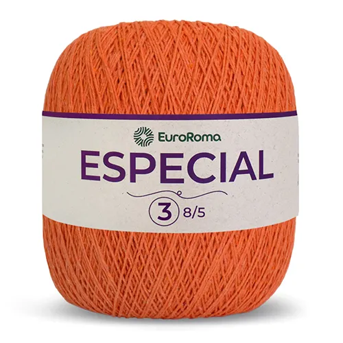 Barbante EuroRoma Especial Colorido nº3 750-Laranja 1400m