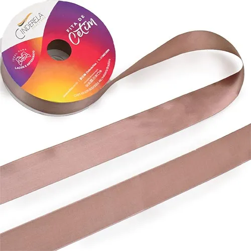 Fita de Cetim Cinderela N.02 10mm com 50mts Cor 26 Chocolate