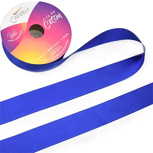 Fita de Cetim Cinderela N.02 10mm com 50mts Cor 149 Azul Bic