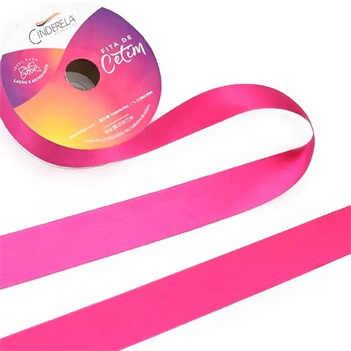 Fita de Cetim Cinderela N.02 10mm com 50mts Cor 41 Pink