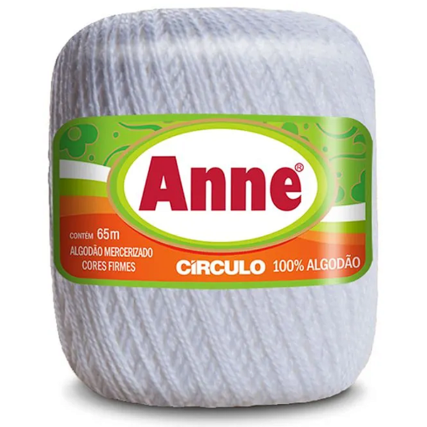 Linha Anne 65m Algodão Cor 8001- Branco com 65 metros
