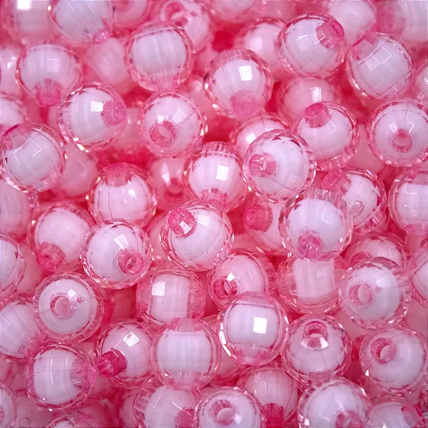Bola Com Miolo Sextavada Passante 8mm em Acrílico 50g Cor 95