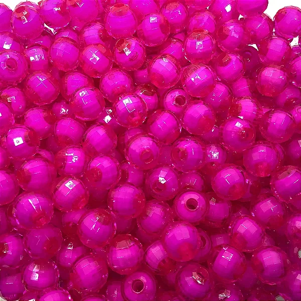 Bola Com Miolo Sextavada Passante 8mm em Acrílico 50g Cor 109